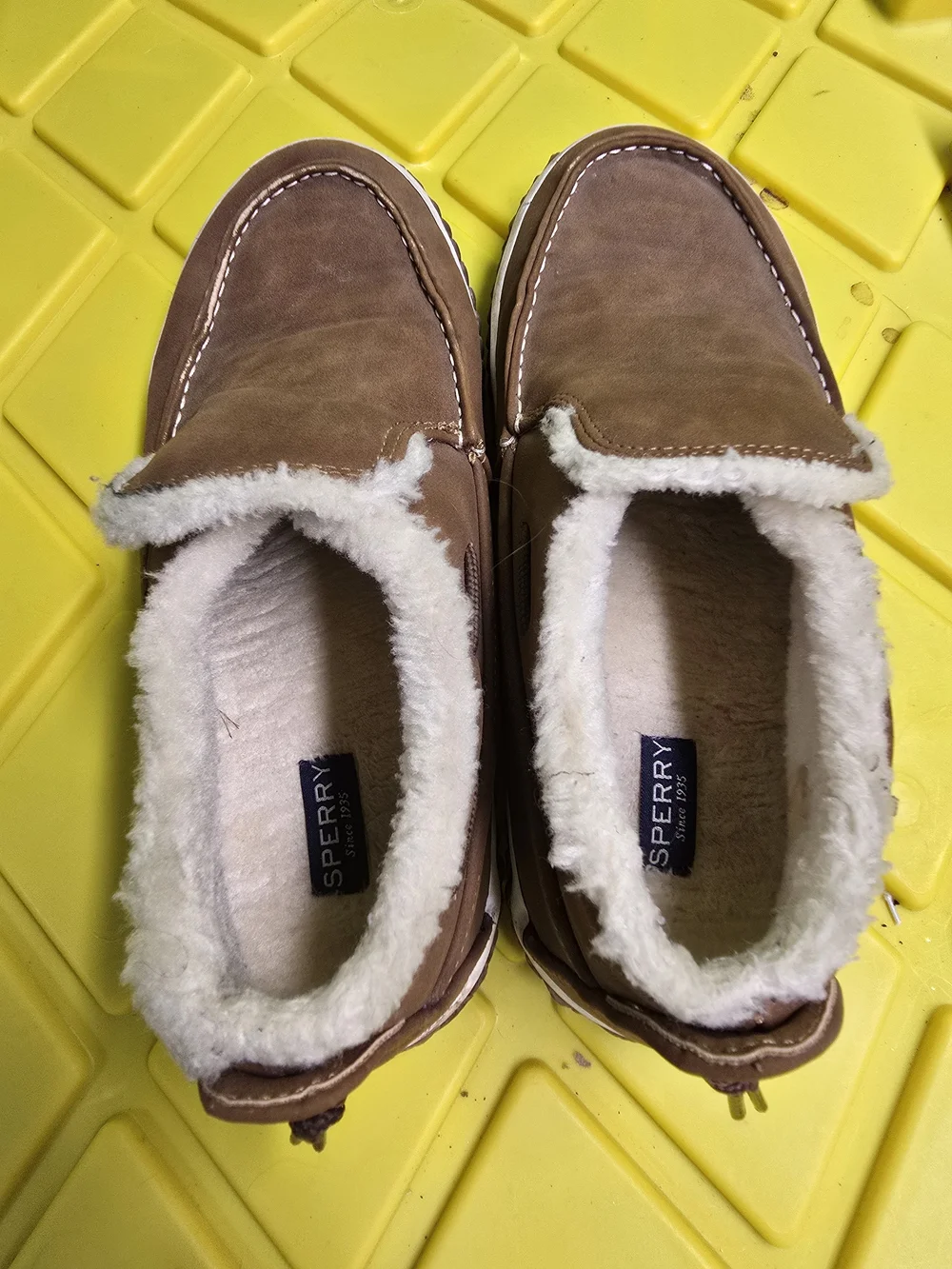 Sperry Brown Plush-Lined Slip-On Moccasin